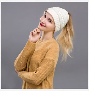 Ponytail Messy Bun Beanie