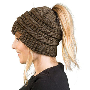 Ponytail Messy Bun Beanie